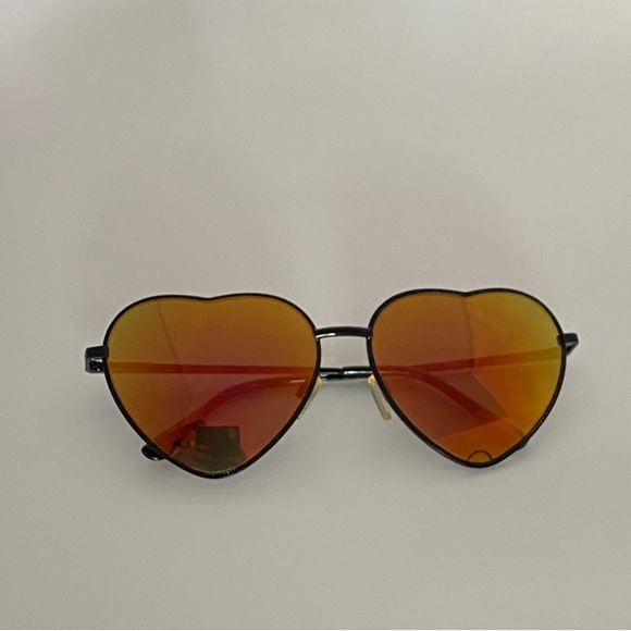 Betsey Johnson Heart-Shaped Sunglasses - Orange Tint - Picture 7 of 7